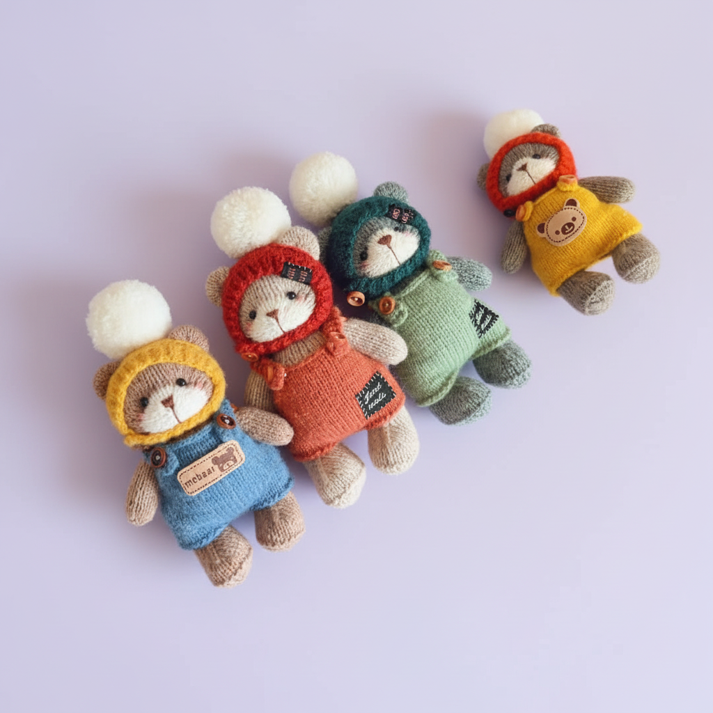 The Heritage Guardians: Handcrafted Artisan Bear Charm Series (Set of 4)