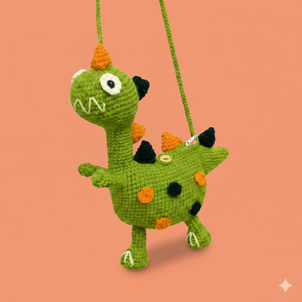 [DIY Kit] 3D Dinosaur Crochet Starter Set - All-in-One Craft Kit